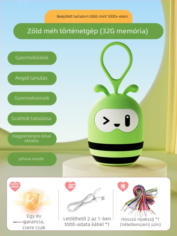 Gyerekeknek szóló oktató mesés zenei lejátszó | Zene/Hang | 0–3 éves korosztály | Műanyag | Memória nélküli