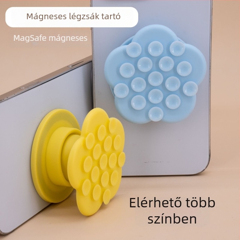 Szilikon virág alakú telefon-tartó mágneses állvánnyal, univerzális kompatibilitás, éjjeliszekrényhez