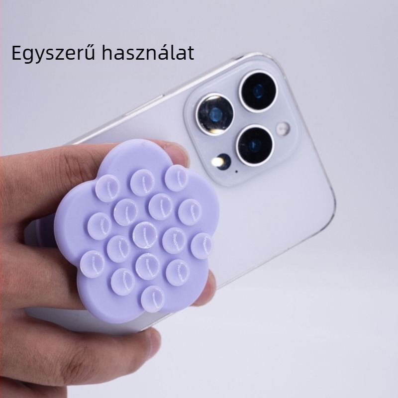 Szilikon virág alakú telefon-tartó mágneses állvánnyal, univerzális kompatibilitás, éjjeliszekrényhez