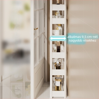 Qin qi Fürdőszobai tárolópolc – ultra-szűk réssel, padlóra álló szerelés, többszintes PP szekrény, Modell 2082799114106339968, Szabványos specifikáció, Modern minimalist stílus