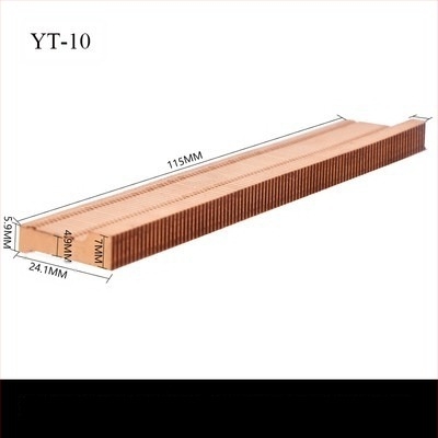 Réz hűtő grafikus kártyához, bordázott hűtőbordákkal, modell 01; anyag réz; notebookhoz; cső nélküli