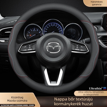 Mazda 3 Axela kormánykerékvédő, valódi bőr, eredeti stílus, egész éves használatra