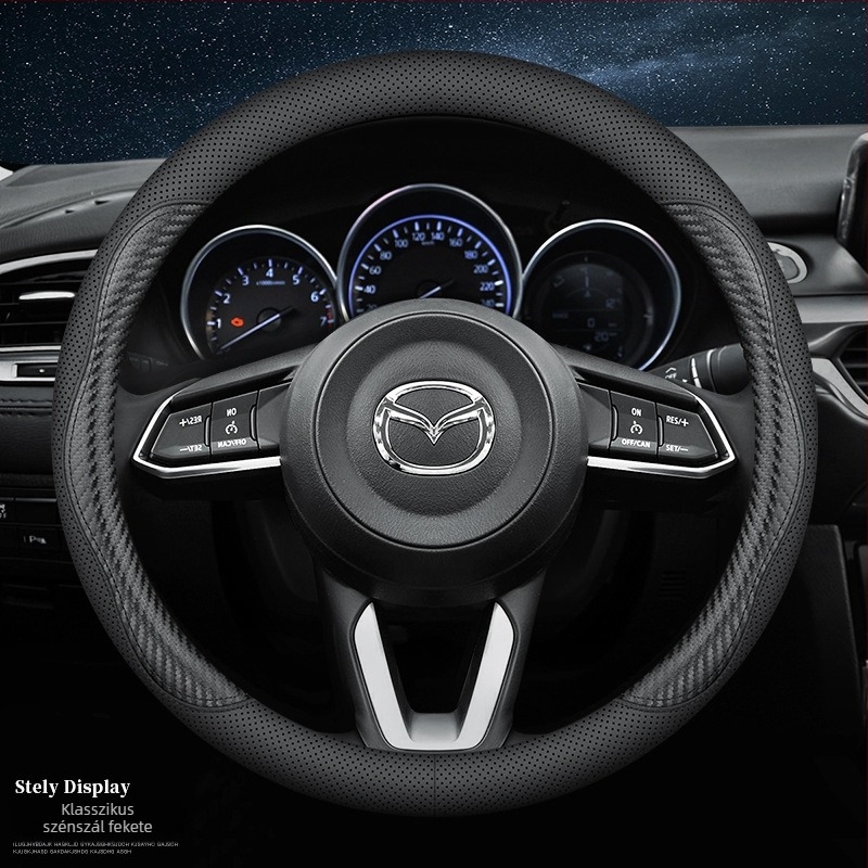 Mazda 3 Axela kormánykerékvédő, valódi bőr, eredeti stílus, egész éves használatra