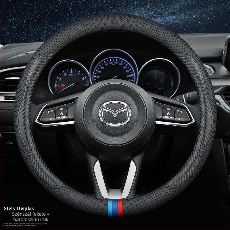 Mazda 3 Axela kormánykerékvédő, valódi bőr, eredeti stílus, egész éves használatra