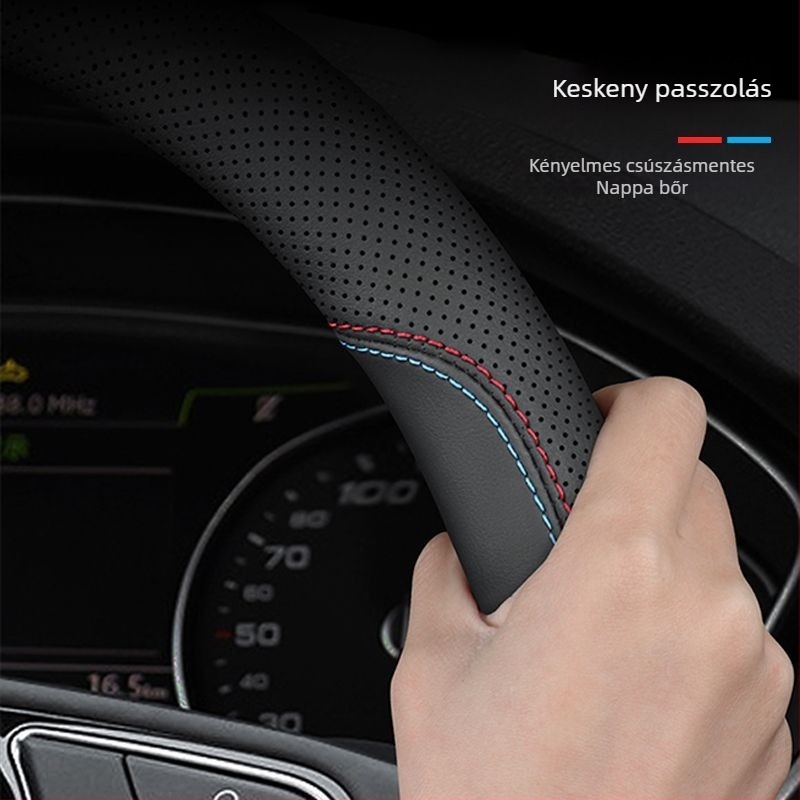 Volvo kormánykerék huzat – univerzális felhelyezés, műbőr, nyomtatott minta, testreszabható, gépi varrás