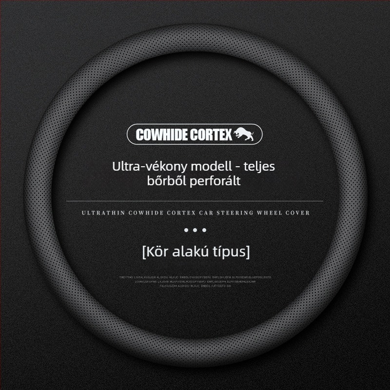 Bőr kormányvédő Audihoz, 38 cm átmérő, négy évszakos, egyszerű stílus, kompatibilis az A4L, A6, A3, A5, A7, A8, Q2L, Q3, Q5, Q7, Q8 modellekkel