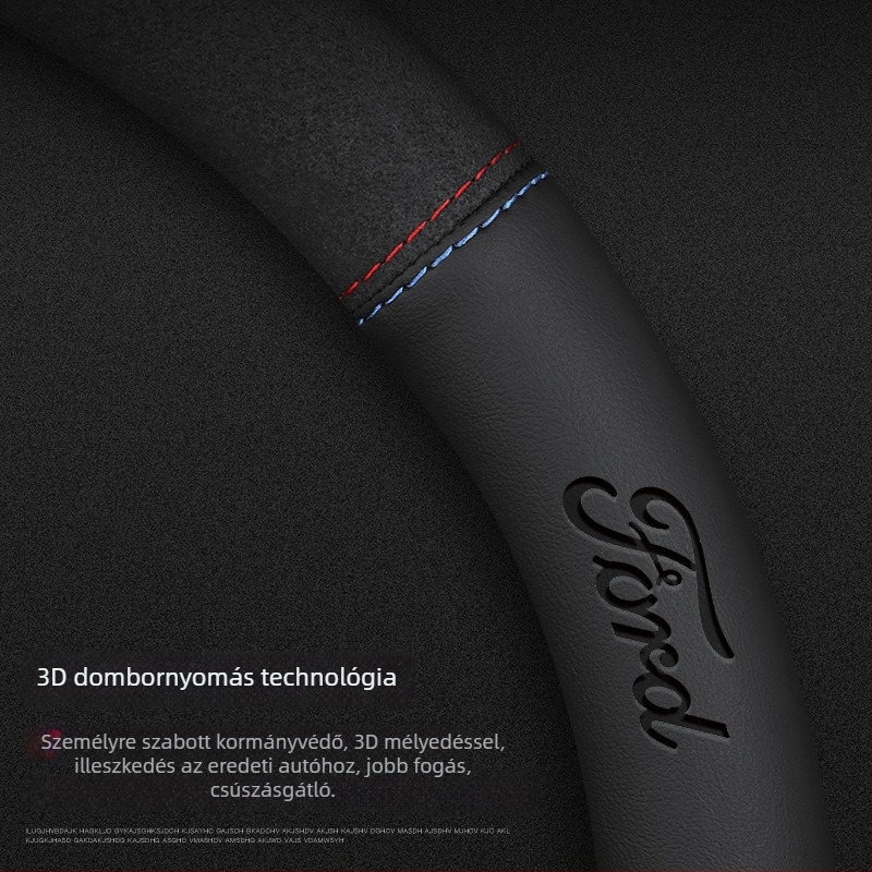 Ford kormánykerékfedél – Plaid Wave velúr, univerzális illeszkedés, egész éves használatra