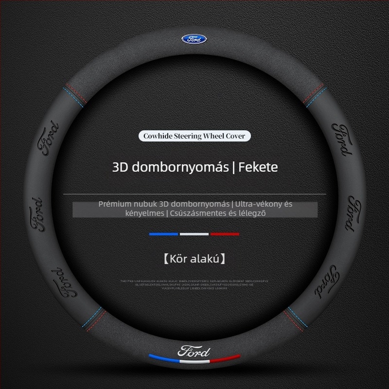 Ford kormánykerékfedél – Plaid Wave velúr, univerzális illeszkedés, egész éves használatra