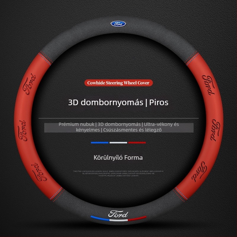 Ford kormánykerékfedél – Plaid Wave velúr, univerzális illeszkedés, egész éves használatra