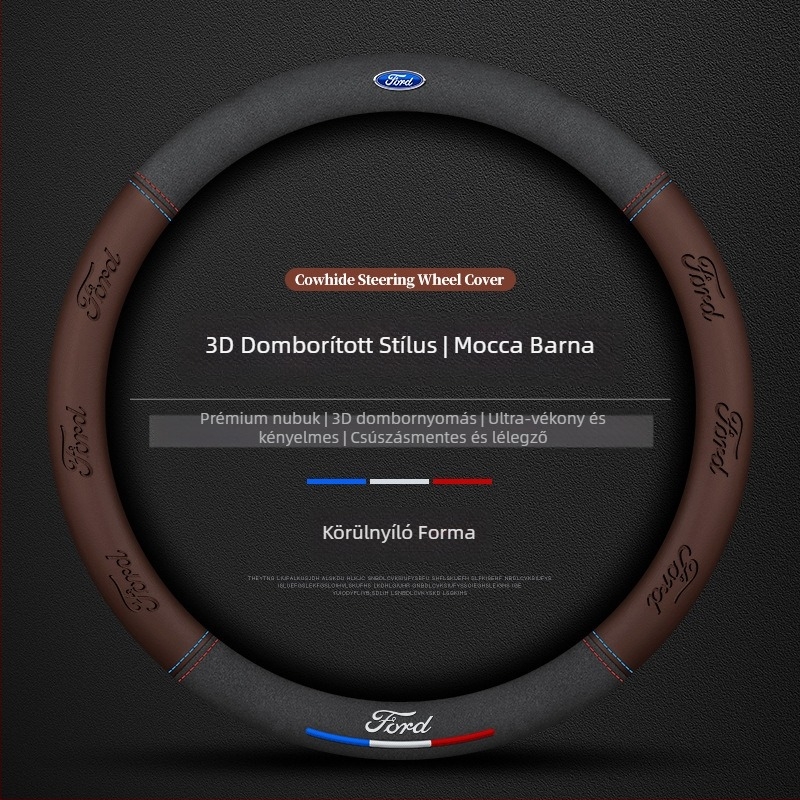 Ford kormánykerékfedél – Plaid Wave velúr, univerzális illeszkedés, egész éves használatra