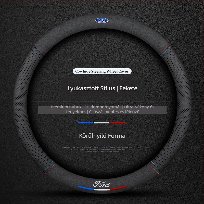 Ford kormánykerékfedél – Plaid Wave velúr, univerzális illeszkedés, egész éves használatra
