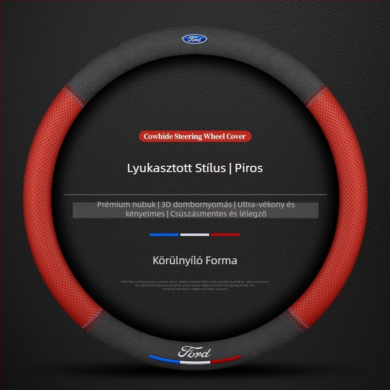 Ford kormánykerékfedél – Plaid Wave velúr, univerzális illeszkedés, egész éves használatra