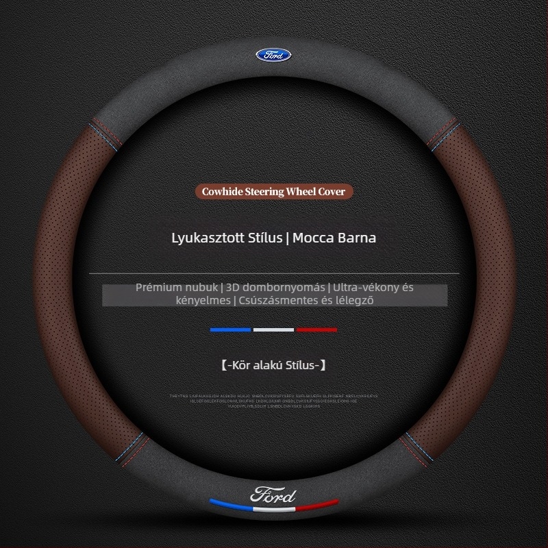 Ford kormánykerékfedél – Plaid Wave velúr, univerzális illeszkedés, egész éves használatra