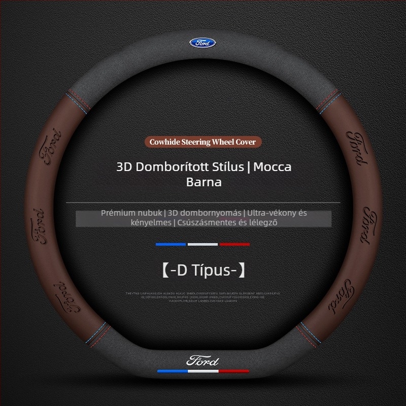 Ford kormánykerékfedél – Plaid Wave velúr, univerzális illeszkedés, egész éves használatra