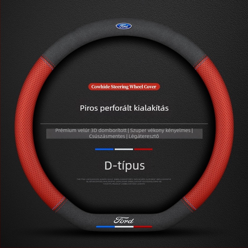 Ford kormánykerékfedél – Plaid Wave velúr, univerzális illeszkedés, egész éves használatra