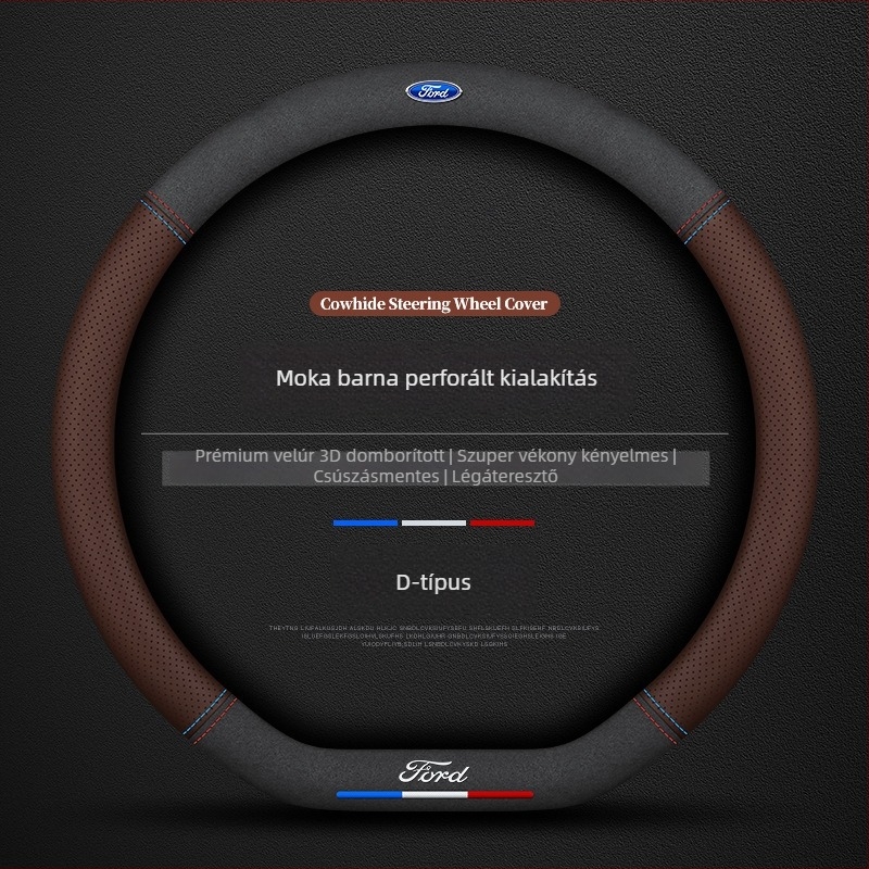 Ford kormánykerékfedél – Plaid Wave velúr, univerzális illeszkedés, egész éves használatra