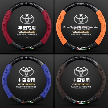 Volánvédő – valódi bőr, sportos stílus, személyre szabott illesztés, Toyota Camry, RAV4, Corolla modellekhez, minden évszakban