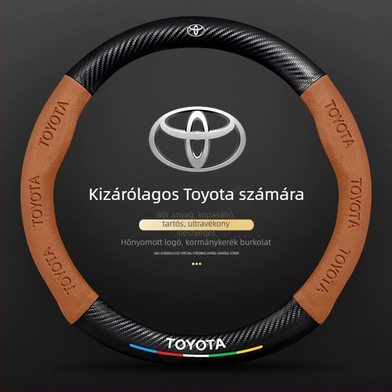 Volánvédő – valódi bőr, sportos stílus, személyre szabott illesztés, Toyota Camry, RAV4, Corolla modellekhez, minden évszakban