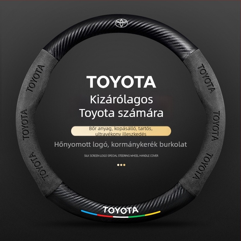 Volánvédő – valódi bőr, sportos stílus, személyre szabott illesztés, Toyota Camry, RAV4, Corolla modellekhez, minden évszakban