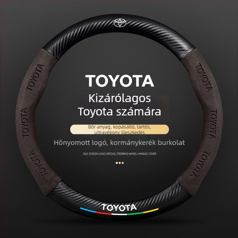 Volánvédő – valódi bőr, sportos stílus, személyre szabott illesztés, Toyota Camry, RAV4, Corolla modellekhez, minden évszakban