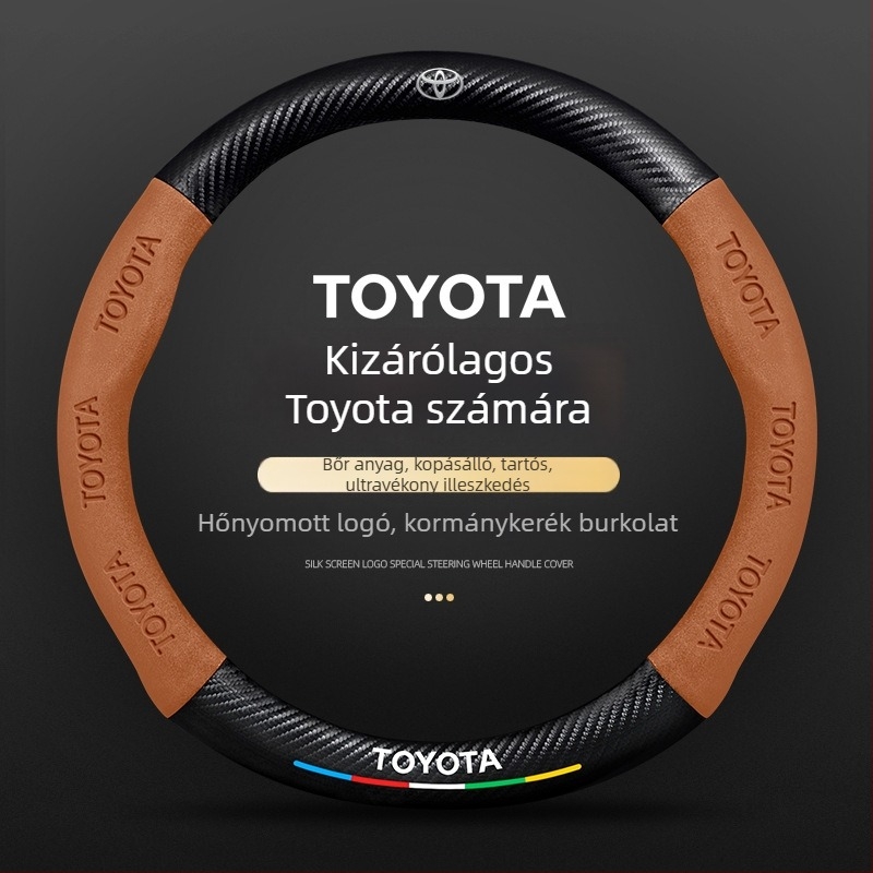 Volánvédő – valódi bőr, sportos stílus, személyre szabott illesztés, Toyota Camry, RAV4, Corolla modellekhez, minden évszakban