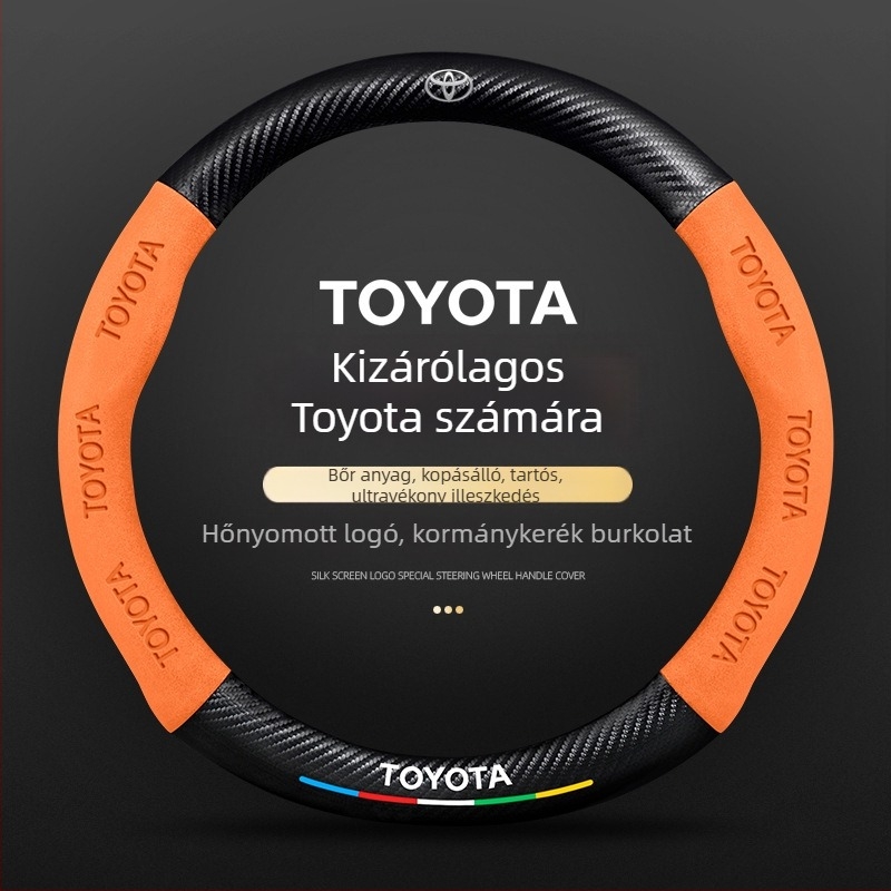 Volánvédő – valódi bőr, sportos stílus, személyre szabott illesztés, Toyota Camry, RAV4, Corolla modellekhez, minden évszakban