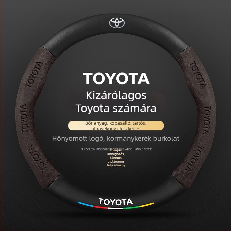 Volánvédő – valódi bőr, sportos stílus, személyre szabott illesztés, Toyota Camry, RAV4, Corolla modellekhez, minden évszakban