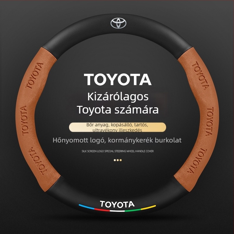 Volánvédő – valódi bőr, sportos stílus, személyre szabott illesztés, Toyota Camry, RAV4, Corolla modellekhez, minden évszakban