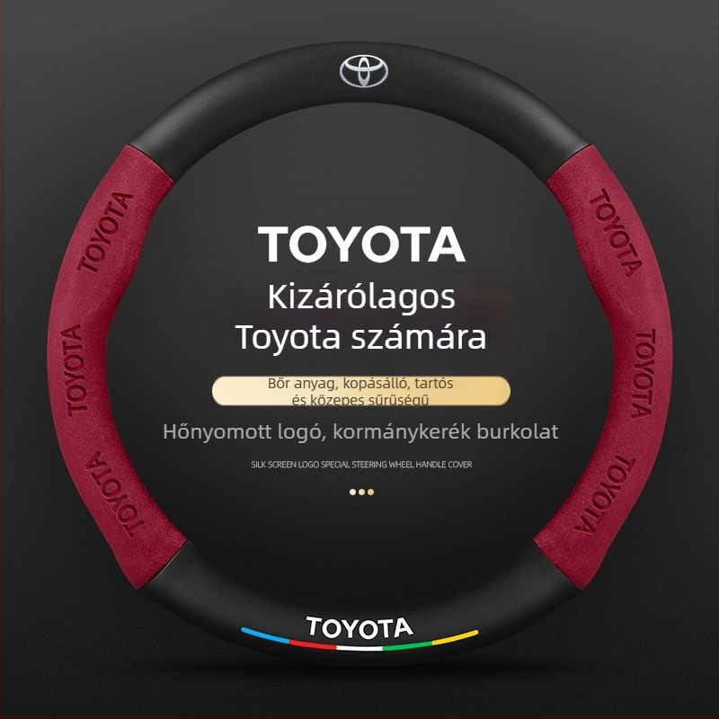 Volánvédő – valódi bőr, sportos stílus, személyre szabott illesztés, Toyota Camry, RAV4, Corolla modellekhez, minden évszakban