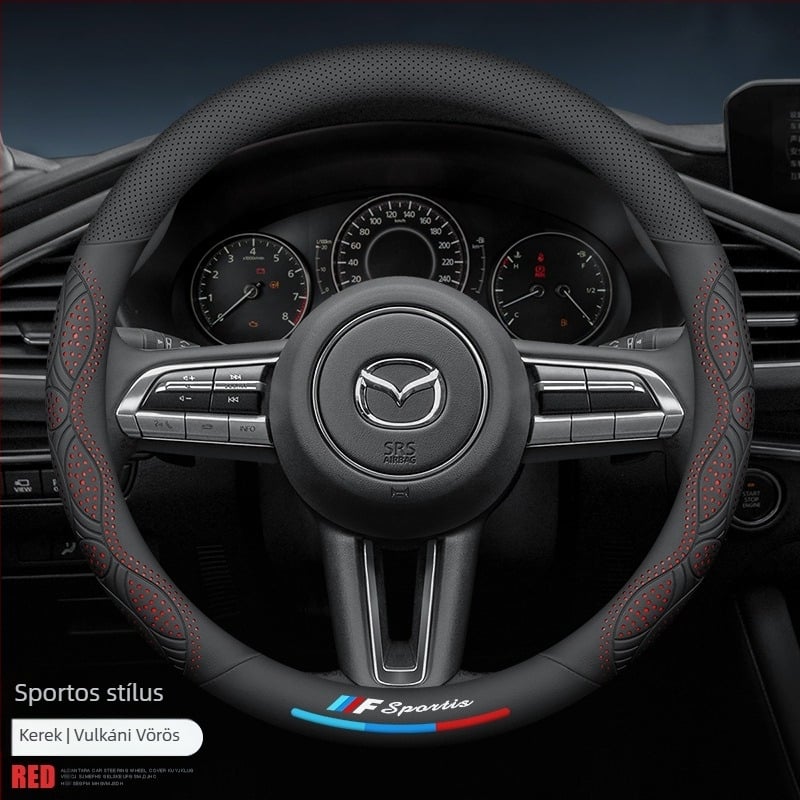 Mazda kormánykerék borítás, sportos stílus, minden évszakban használható, dedikált illeszkedés
