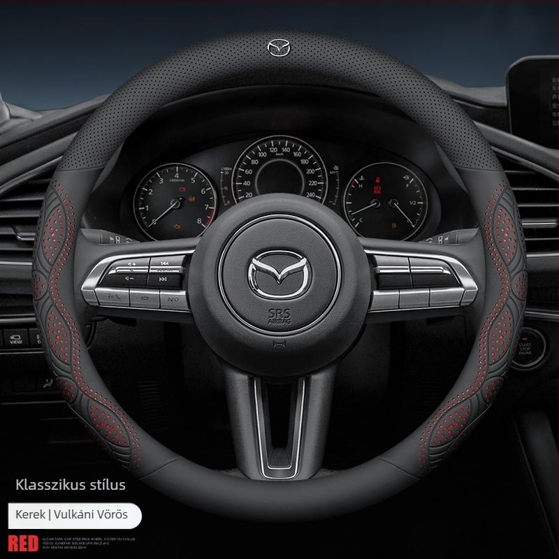 Mazda kormánykerék borítás, sportos stílus, minden évszakban használható, dedikált illeszkedés