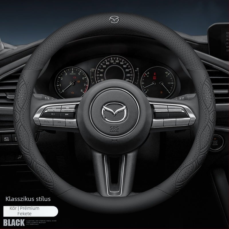 Mazda kormánykerék borítás, sportos stílus, minden évszakban használható, dedikált illeszkedés