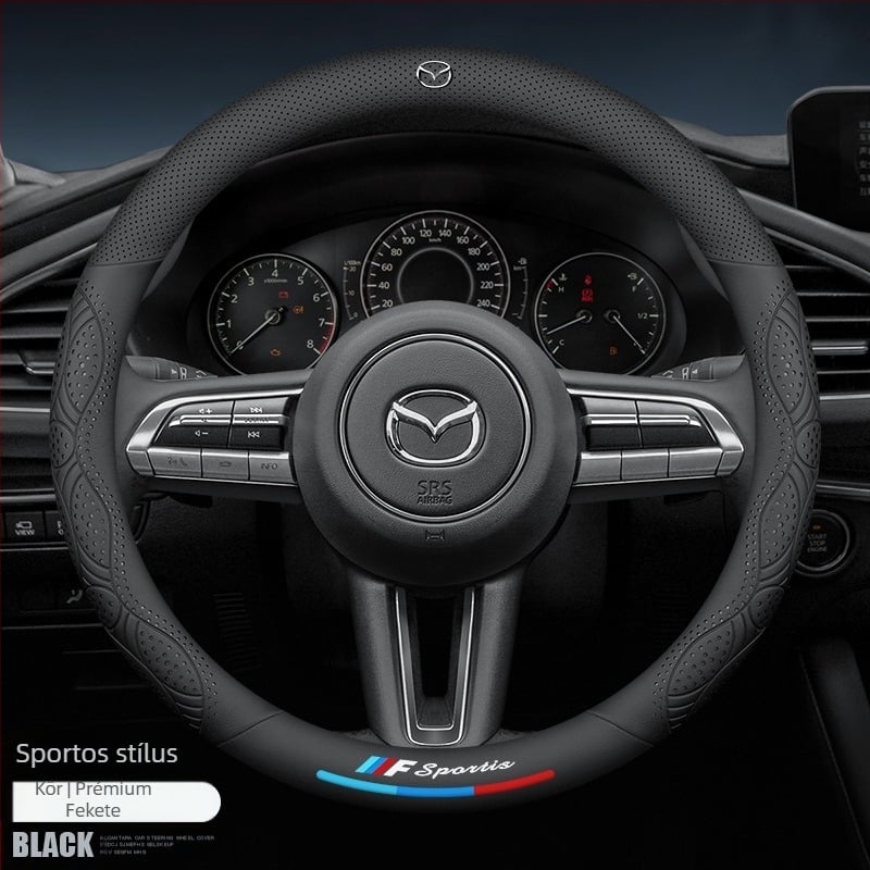 Mazda kormánykerék borítás, sportos stílus, minden évszakban használható, dedikált illeszkedés