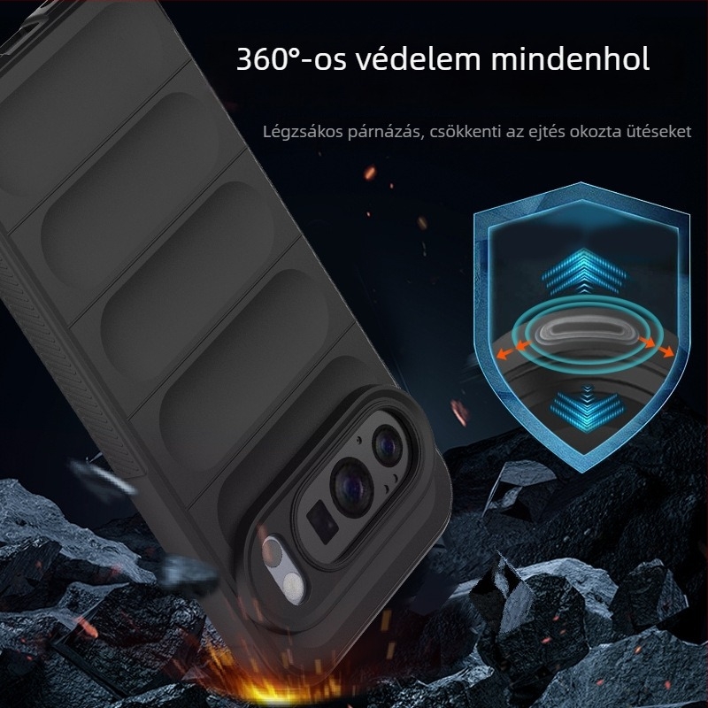 Google Pixel 10A tok bőrérzetű és mágikus pajzs védelemmel, új modell, Pixel 6/7/8/9 kompatibilis, légzsákkal