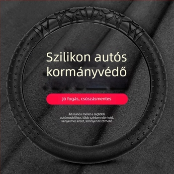 Szilikon kormánykerékvédő, csúszásmentes, kopásálló, nagy rugalmasságú, univerzális minden évszakhoz