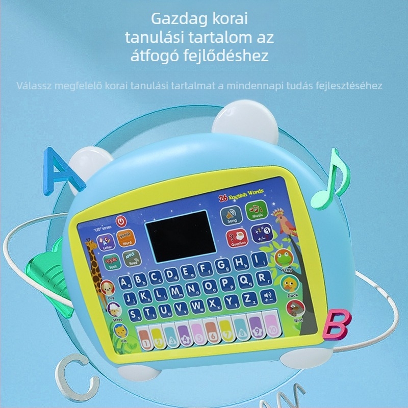 Korai oktatási történetgép - elektromos, zenei funkció, műanyag felépítés, memória nélkül, 4-6 éveseknek