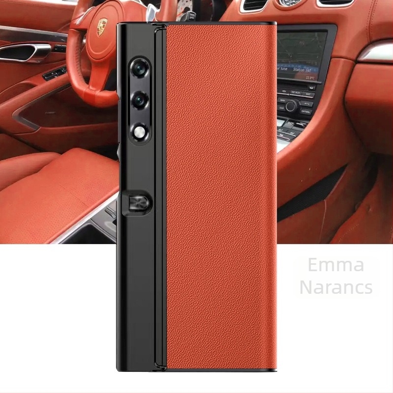 Hajlított kijelzős Honor Glory VPurse telefonvédő tok Bracket stílus, valódi bőr, esésálló, kompatibil Glory (Brand YUGOIF; Anyag: Valódi bőr; Funkció: Esésvédelem; Kompatibilis: Glory; Stílus: Bracket)