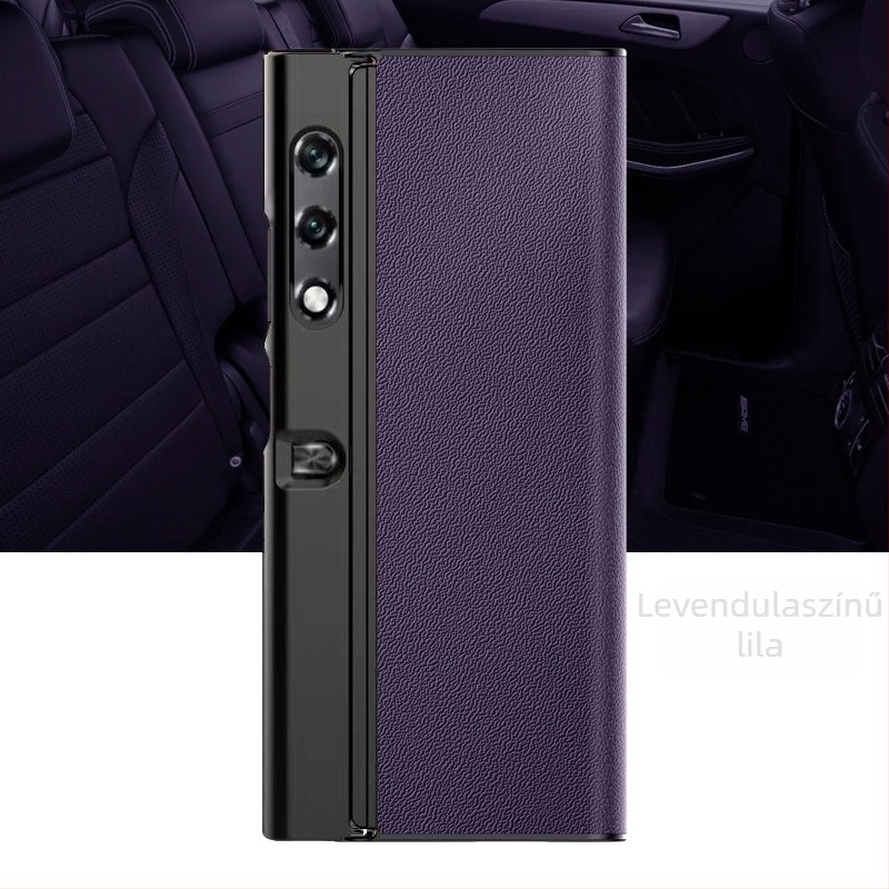 Hajlított kijelzős Honor Glory VPurse telefonvédő tok Bracket stílus, valódi bőr, esésálló, kompatibil Glory (Brand YUGOIF; Anyag: Valódi bőr; Funkció: Esésvédelem; Kompatibilis: Glory; Stílus: Bracket)