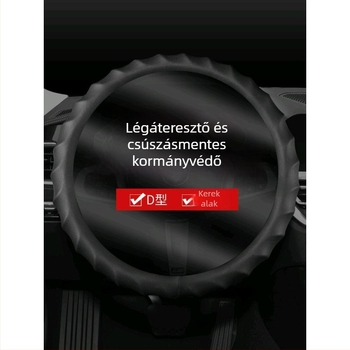 Kormánykerék bőrtakaró – sportos stílus, univerzális illesztés, minden évszakhoz, anyag: műbőr