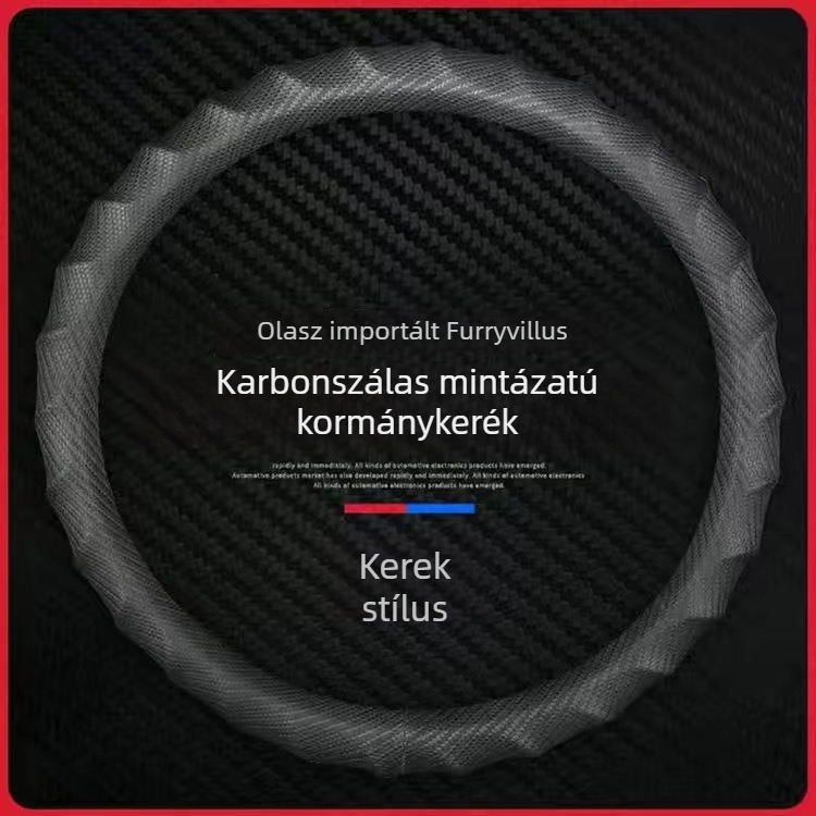 Kormánykerék bőrtakaró – sportos stílus, univerzális illesztés, minden évszakhoz, anyag: műbőr