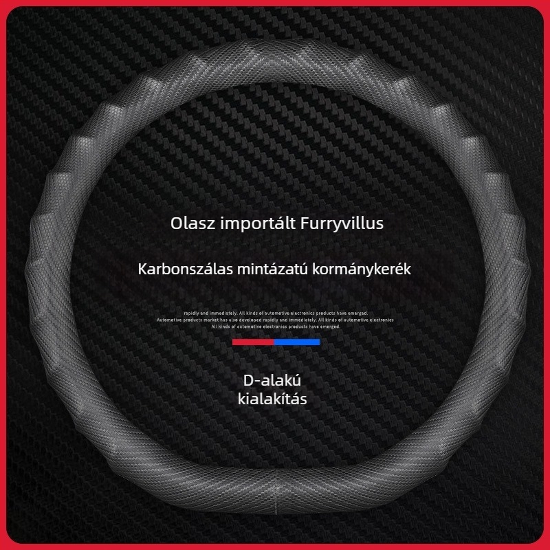 Kormánykerék bőrtakaró – sportos stílus, univerzális illesztés, minden évszakhoz, anyag: műbőr