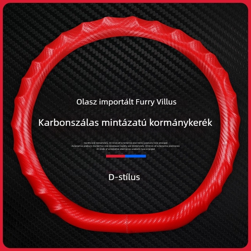 Kormánykerék bőrtakaró – sportos stílus, univerzális illesztés, minden évszakhoz, anyag: műbőr