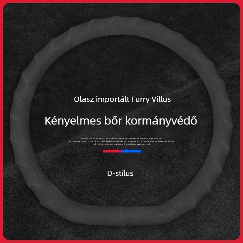 Kormánykerék bőrtakaró – sportos stílus, univerzális illesztés, minden évszakhoz, anyag: műbőr