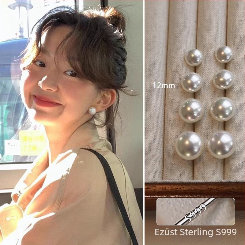 Kunling fülbevalók: geometriai dizájn, 99% ezüst tisztaság, elektroplattált felület, nőknek