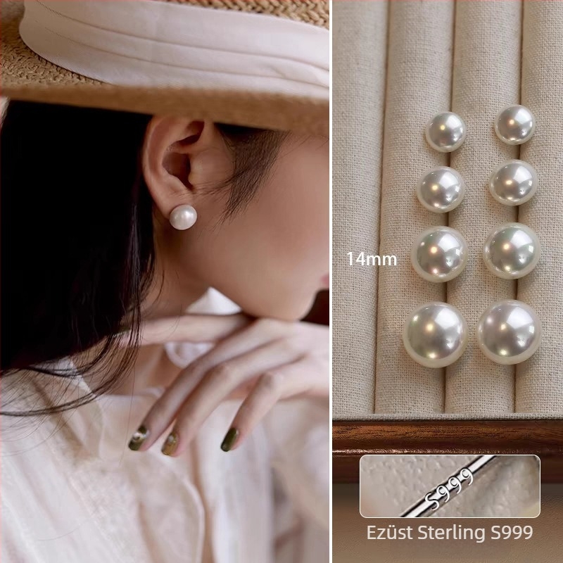 Kunling fülbevalók: geometriai dizájn, 99% ezüst tisztaság, elektroplattált felület, nőknek