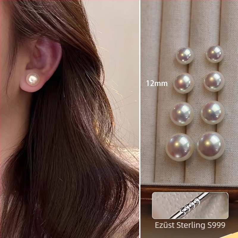 Kunling fülbevalók: geometriai dizájn, 99% ezüst tisztaság, elektroplattált felület, nőknek