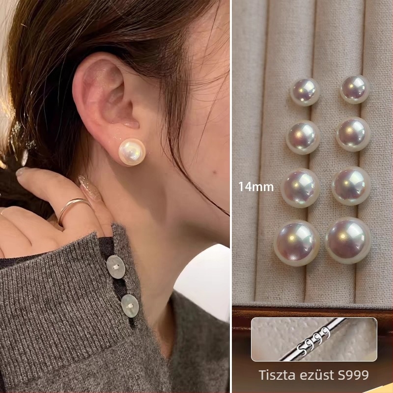 Kunling fülbevalók: geometriai dizájn, 99% ezüst tisztaság, elektroplattált felület, nőknek