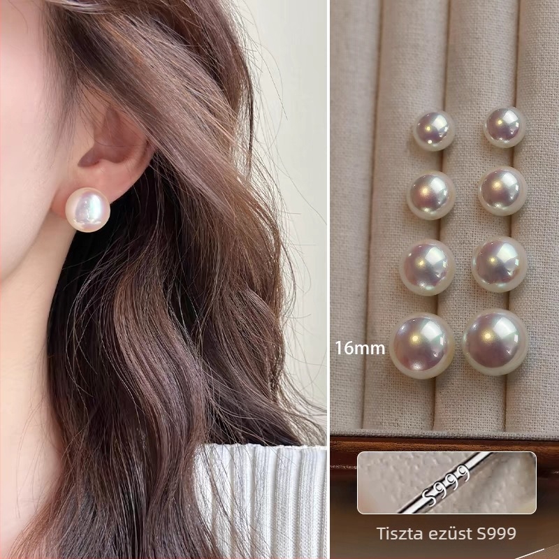 Kunling fülbevalók: geometriai dizájn, 99% ezüst tisztaság, elektroplattált felület, nőknek