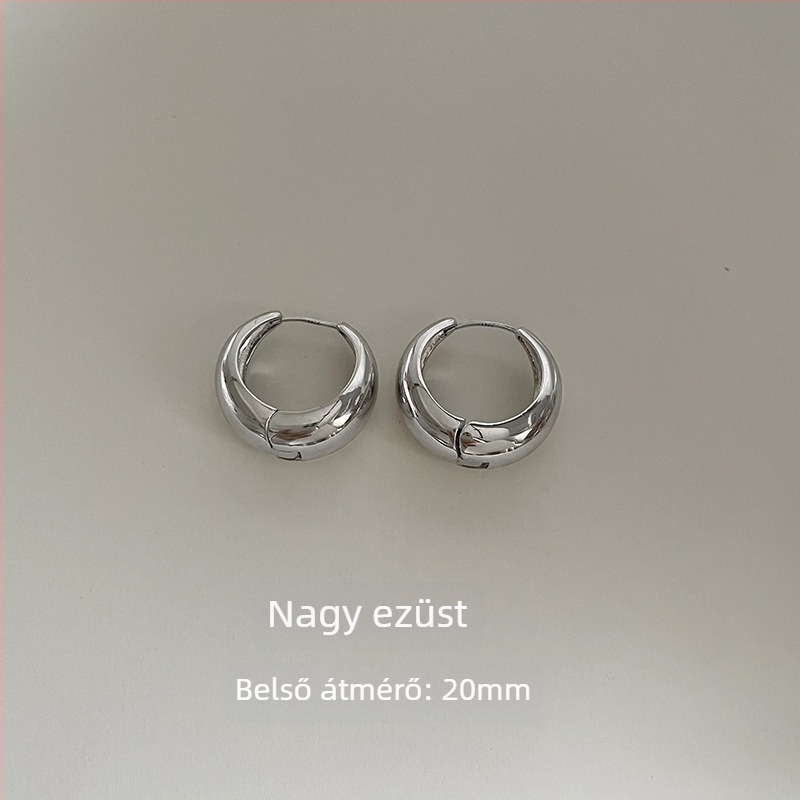 Fülbevalók, 925 ezüst, Geometriai design, Elektroplattálás, Instás stílus
