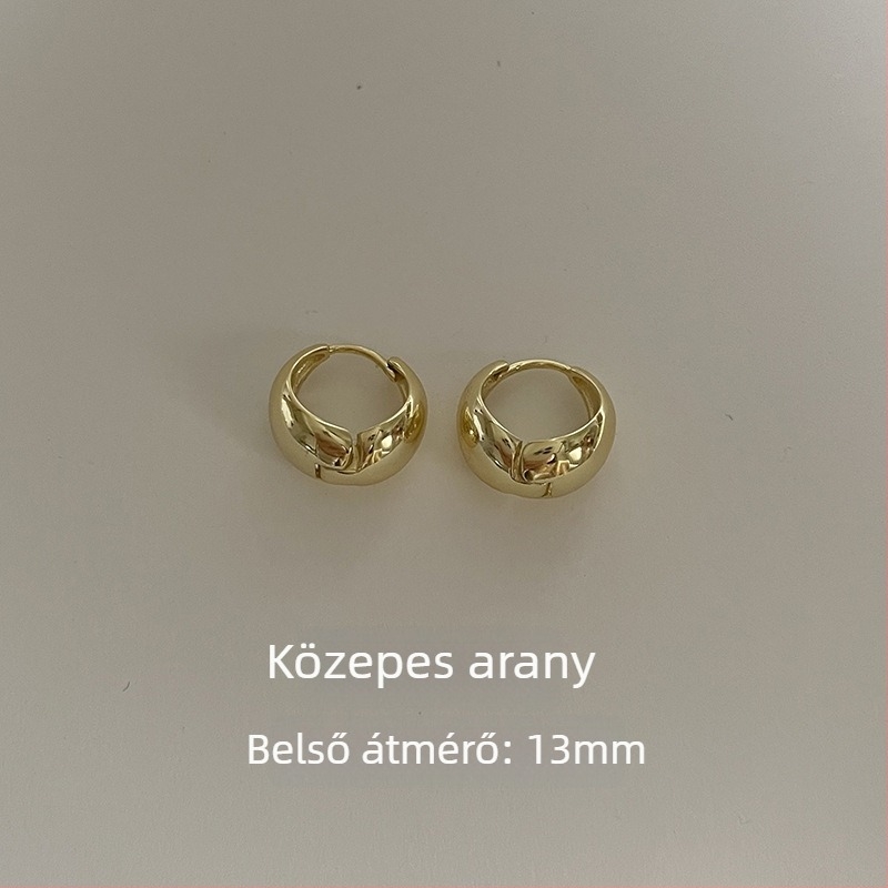 Fülbevalók, 925 ezüst, Geometriai design, Elektroplattálás, Instás stílus